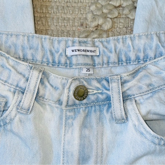 WeWoreWhat Baggy Straight Leg Distressed Jeans - Picture 3 of 9